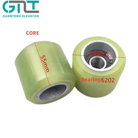 Rouleau de support de main courante d'escalator 60*55*6202 Mitsubishi, roue de support d'escalator, roue de pression, roue de tension, pièces de rechange pour ascenseur