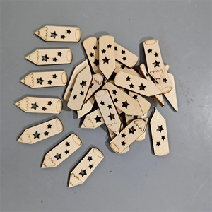 Letras del Alfabeto de Madera de Boj Natural, Formas Creativas Bohemias, Piezas de Estrellas Arcoíris, Manualidades DIY para el Hogar, la Escuela, Fiestas, Jardín de Infancia - Product Image 6