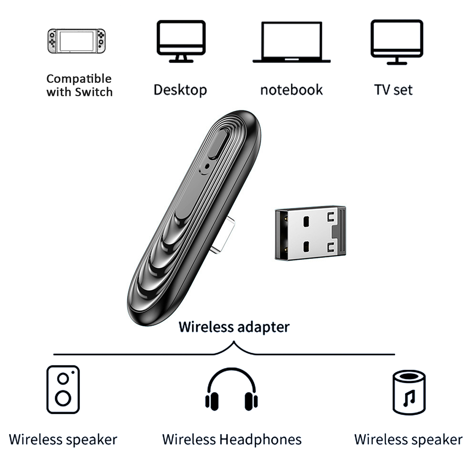 HIGI T71 Wireless Transmitter - Bluetooth Audio Adapter V5.0