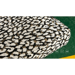 Sillas Contemporáneas para Oficina en Casa o Sala de Estar, Sillas Cuadradas de Tela con Patas de Metal, Silla de Tela con Estampado de Leopardo - Product Image 3