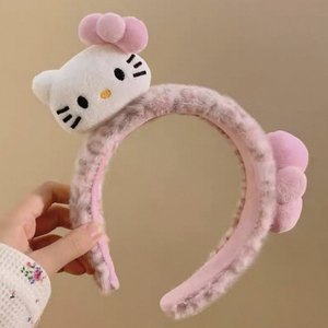 ที่คาดผมขนปุยลายการ์ตูนน่ารักตลกๆ ทำมือ สำหรับผู้หญิง ฤดูใบไม้ร่วง ฤดูหนาว  แบบคลุมศีรษะสูง ใช้สำหรับล้างหน้า แต่งหน้า - Product Image 6