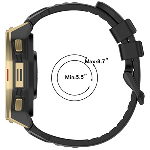 Correa de Silicona Ajustable de 44 mm para <span class=keywords><strong>Amazfit</strong></span> <span class=keywords><strong>T</strong></span>-<span class=keywords><strong>Rex</strong></span> <span class=keywords><strong>3</strong></span> <span class=keywords><strong>Pro</strong></span>, Correa de Repuesto Deportiva, Suave, Duradera, para Actividades al Aire Libre - Product Image 3