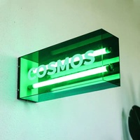 Boîte lumineuse en acrylique LED personnalisée pour bar/magasin - Panneau publicitaire personnalisé, logo, résistant aux intempéries et à la poussière, montage mural, affichage commercial