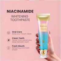 Dentifrice en gros à la niacinamide pour blanchir les dents, rafraîchir l'haleine, éliminer les taches et la jaunissement, et combattre la mauvaise haleine