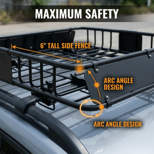 Panier de toit de voiture 150LBS 64 pouces en acier robuste pour bagages, compatible GWM Tank 300 SUV Jeep Truck 4x4 Tout-terrain, support universel - Product Image 5