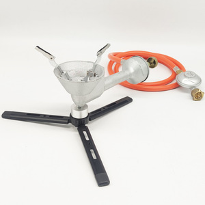 Réchaud à <span class=keywords><strong>gaz</strong></span> de camping haute puissance pour le marché de l'Europe de l'Est, brûleur GPL pliable sur trépied pour camping-car, pique-nique, cuisine en plein air et wok - Product Image 1