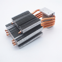 Radiateur à ailettes de haute qualité pour boîtier de jonction électrique, avec surface nickelée et tube thermique, pour applications automobiles et projecteurs, certifié ISO9001