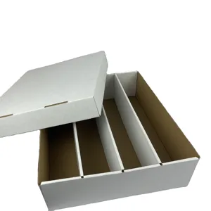 Agent Dekorative Karton Sammelkarten verpackung 4-reihige zusammen klappbare Hochleistungs-Aufbewahrung boxen mit Deckel
