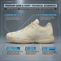Chaussures de sport à bout large anatomique haute performance pour pickleball, tennis et padel, fabricant OEM de chaussures