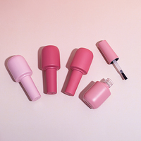 10ml Vide Verre Ongles Gel Bouteille Gradient Rose Conception Rechargeable Cosmétique Emballage pour Manucure