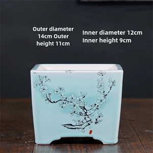 Livraison <span class=keywords><strong>gratuite</strong></span> du fabricant chinois Bonsai Pot carré en céramique rond <span class=keywords><strong>pour</strong></span> <span class=keywords><strong>application</strong></span> de sol de jardin - Product Image 5