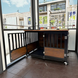 Bán hàng nóng tùy chỉnh nhiệm vụ nặng nề con chó lớn Lồng thép cường độ cao gỗ dễ dàng để cài đặt con chó lồng Pet cũi - Product Image 1