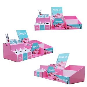 Tùy chỉnh in sản phẩm <span class=keywords><strong>Pop</strong></span> cửa hàng đứng En carton hiển thị tái chế Kệ kẹo bán lẻ Xách Tay POS tông tầng Standee giá - Product Image 4