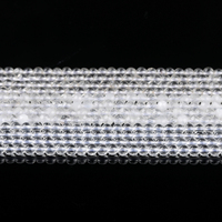 Perles en vrac de quartz naturel transparent facetté de qualité 7A, petites perles rondes de 2 mm et 3 mm, cristal transparent de haute clarté pour la création de bijoux DIY