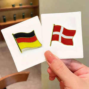 Épingle de conception gratuite Logo personnalisé métal émail dur doux amitié All World Union or fête nationale drapeau du pays épinglette en émail - Product Image 2