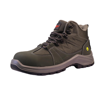 Bottes de travail AODEXIANG unisexes en cuir nubuck avec embout en acier, antistatiques, anti-perforation, pour la construction, le printemps, l'hiver, l'usine, avec empeigne en maille