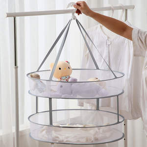 Panier à linge suspendu en filet anti-déformation, pliable et coupe-vent pour sécher les pulls et sous-vêtements, idéal pour la maison et le balcon - Product Image 5