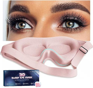 Extensión de pestañas de lujo Máscara de ojos contorneada para dormir 3D Máscara de ojos para dormir Rosa Gris Negro Noche para dormir - Product Image 1