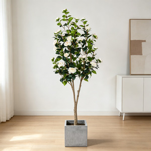 Árbol Bonsái de Camelia Artificial de Plástico, Planta Decorativa Desmontable, Planta para Paisajismo, Decoración del Hogar, Plantas Artificiales - Product Image 2