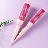 Brosse ronde professionnelle en céramique avec logo personnalisé, nouveau cœur en nylon PP, pour cheveux bouclés, pour le séchage au sèche-cheveux, vente en gros