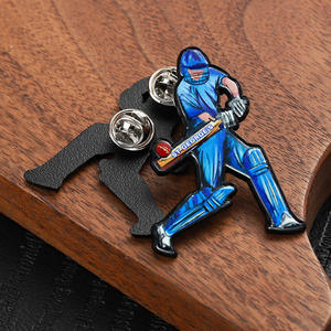 최소 대량 맞춤형 옷깃 핀 없음 작은 기념품 스포츠 크리켓 핀 금속 아연 합금 3D 컬러 스프레이 배지 용 귀여운 애니메이션 핀 - Product Image 5