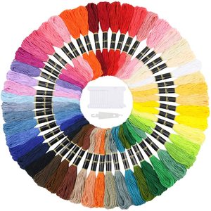 Bordado hilo 50 madejas Cruz puntada hilo Arco Iris Color pulseras de la Amistad hilo manualidades con hilo dental bobinas - Product Image 1