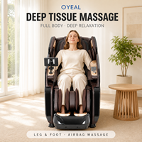 Fauteuil de massage de bureau de luxe original OYEAL, zéro gravité, modes de massage variés, ultra confortable, chauffage lombaire
