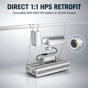 Remplacement direct de la lampe de culture LED <span class=keywords><strong>1000W</strong></span> pour support HPS 400V avec adaptateur DE <span class=keywords><strong>E40</strong></span> pour légumes de serre - Product Image 2