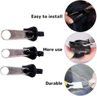 Extracteur de fermeture à glissière à double trou non verrouillable de haute qualité 10 # pour sacs en nylon tentes trolley en métal
