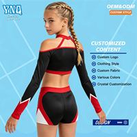 Tenues de pom-pom girl en tissu respirant personnalisé de vente chaude vêtements de pratique de danse sexy pour les enfants du groupe d'âge des filles