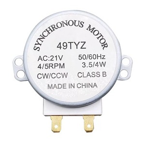 Moteur synchrone 49TYZ AC21V 50/60Hz 4/5RPM Classe B Fabriqué en Chine Pièce pour four à micro-ondes - Product Image 1