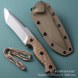 มีดดรอปชิปปิ้ง Shopify Titan แบบใบมีดเต็มคม ความหนา 8 มม. เหล็ก VG10 ความแข็งสูง มีดเอาตัวรอดกลางแจ้ง พร้อมปลอกมีด K - Product Image 6