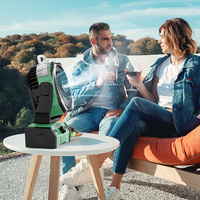 Portable 20000mAh USB Rechargeable Double Moteur Ventilateur De Brume Extérieur 2-en-1 Table Pulvérisation De Refroidissement Camping Ventilateur Boîte pour Usage Ménager