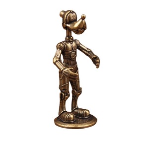 Figurine de robot Donald Duck en laiton vintage, décoration rustique pour la maison, pièce unique - Product Image 5