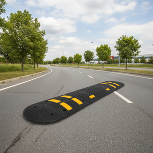 ECO 4-Band Speed Bump 9.5 Meter Set of Road <b>Safety</b> Humps Recycled Rubber Material for <b>Roadway</b> Application - Product Image 3