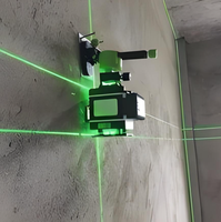 Niveau laser mural et au sol 4D à 16 lignes, industriel, à batterie au lithium verte, pour usage polyvalent