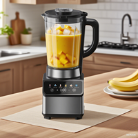 Portable 1200W Numérique Touchpad Blender Juicer 1.5L Stand Mixer pour Fruits Légumes Smoothies Maker pour Ménage Hôtel Utilisation