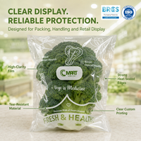 OPP Hoge Transparantie Aangepaste Logo Anti-Mist voor Supermarkt Groentenzak Trapeziumvormige Zak