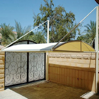 Protection solaire personnalisé jaune PVC feuille de polycarbonate porte pare-soleil couverture de pluie auvent extérieur