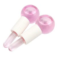 Rouleau de glace facial Eleven Beauty Tool, globes de glace magiques rafraîchissants en verre avec paillettes, imperméables, à tenir à la main pour le visage