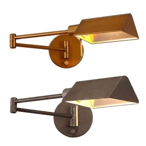 Industriële Retro Stijl Swing Arm Wandkandelaar Smeedijzeren Wandlamp Voor Corridor Restaurant Industrie Slaapkamer Gangpad