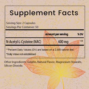 Cápsulas de NAC N-Acetil-L-cisteína Antioxidante Apoya la Salud del Hígado Energía Diaria Suplemento Energético Suplemento para la Salud - Product Image 2