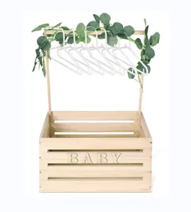 木制婴儿淋浴板条箱壁橱婴儿淋浴木制礼品箱木制板条箱怀孕新父母