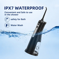 Hydropulseur dentaire électrique portable rechargeable par USB pour usage domestique et hôtelier, étanche IPX7 et 5 niveaux de pression