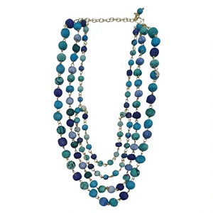 Multilayer Eco Friendly Fabric Beaded Necklace Colorful Ball Shape Unisex Bohemia Style Statement Jewelry - Product Image 6