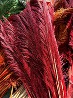 Ornements de pampas colorés en fer, fleurs décoratives pour mariage et fête