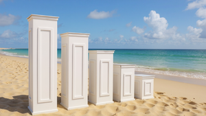 LDJ869 Colunas Decorativas de PVC para Casamento, Suporte Quadrado Branco, Moldes de Colunas Romanas à Venda - Product Image 5