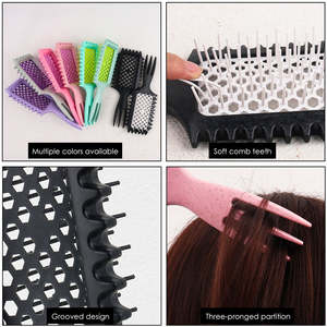 Pettini a Cuscino d'Aria in Paglia di Grano all'Ingrosso per Extension Spazzola Definisci Ricci per Styling Capelli Ricci Spazzola Districante per Donna Uomo - Product Image 6