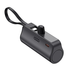 Cargador Portátil Compacto de 5000mAh con Cables de Carga Integrados y Conector Tipo-C, con Indicador Luminoso de Energía - Product Image 1