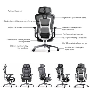 Ghế văn phòng lưng cao cao cấp nhập khẩu trực tiếp từ nhà máy, ghế máy tính lưới sang trọng, xoay, thiết kế công thái học, hiện đại, có chức năng làm mát, có thể điều chỉnh - Product Image 3